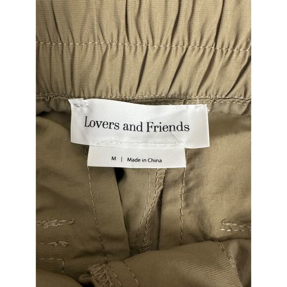Lovers + Friends Issa Cargo Pants Army Green M Baggy 100% Nylon Jogger D4 - Picture 4 of 7
